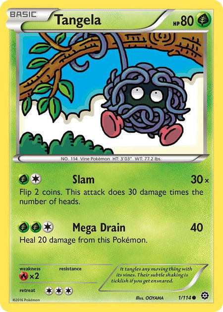 Tangela - XY - Steam Siege Pokémon trading card