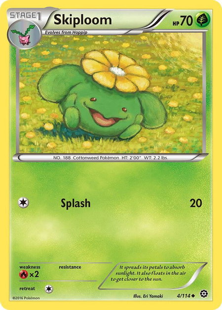 Skiploom - XY - Steam Siege Pokémon trading card
