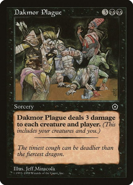 Dakmor Plague trading card from Portal Second Age Dakmor Plague - Portal Second Age Magic: The Gathering trading card