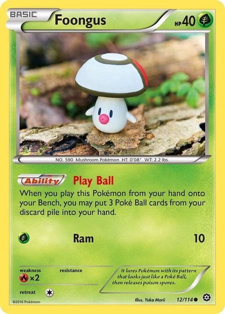 Foongus - XY - Steam Siege Pokémon trading card