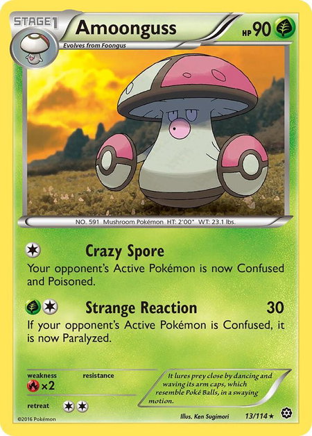 Amoonguss - XY - Steam Siege Pokémon trading card