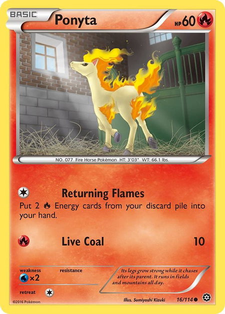 Ponyta - XY - Steam Siege Pokémon trading card