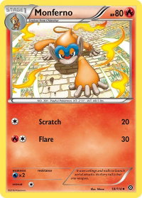 Monferno - XY - Steam Siege (STS) #19/114 - Uncommon Pokémon Trading Card