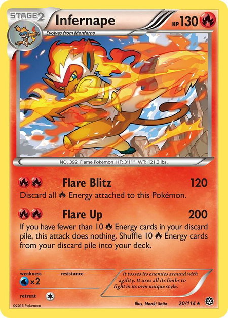 Infernape - XY - Steam Siege Pokémon trading card