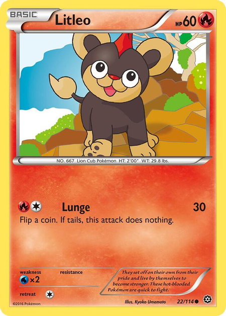 Litleo - XY - Steam Siege Pokémon trading card