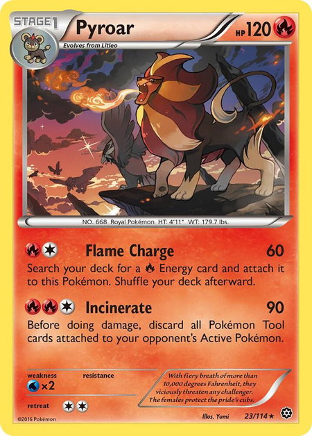 Pyroar - XY - Steam Siege Pokémon trading card