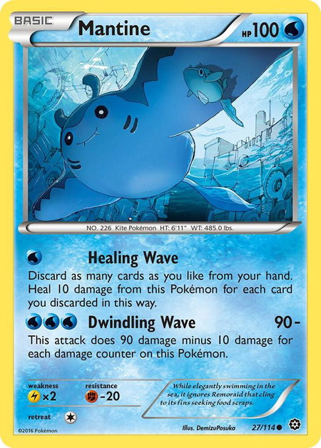 Mantine - XY - Steam Siege Pokémon trading card