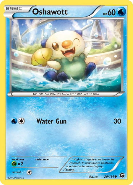 Oshawott - XY - Steam Siege Pokémon trading card