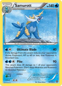 Samurott - XY - Steam Siege (STS) #32/114 - Rare Pokémon Trading Card