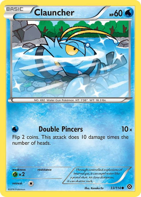 Clauncher - XY - Steam Siege Pokémon trading card