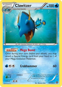 Clawitzer - XY - Steam Siege (STS) #34/114 - Rare Pokémon Trading Card