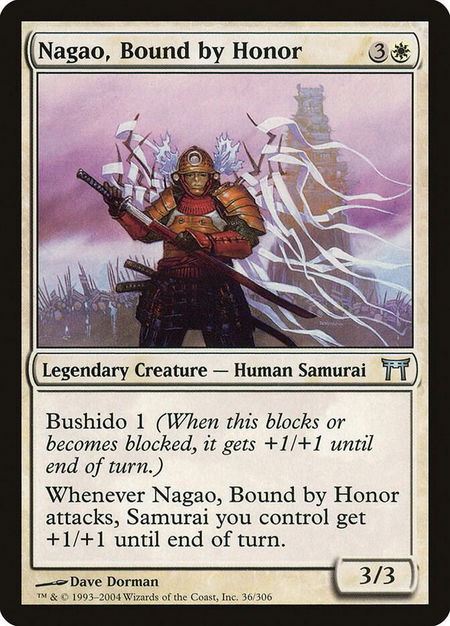 Nagao, Bound by Honor - Champions of Kamigawa Magic: The Gathering trading card