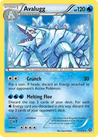 Avalugg - XY - Steam Siege (STS) #37/114 - Rare Pokémon Trading Card