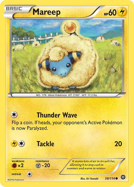 Mareep - XY - Steam Siege Pokémon trading card