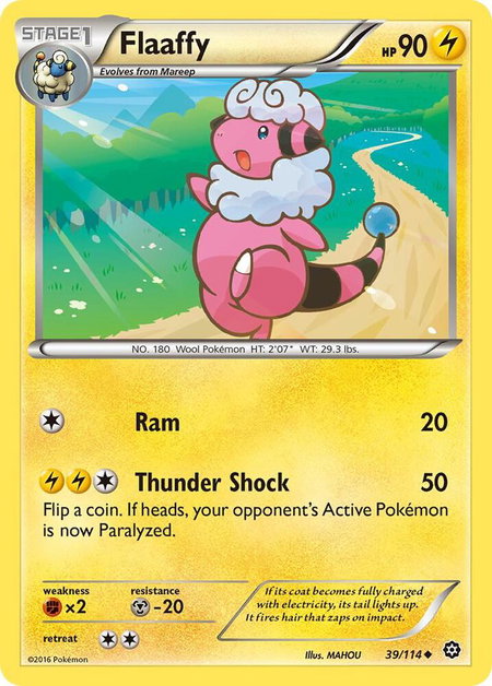 Flaaffy - XY - Steam Siege Pokémon trading card