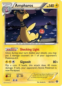 Ampharos - XY - Steam Siege (STS) #40/114 - Holo Rare Pokémon Trading Card