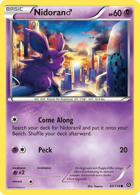 Nidoran M - XY - Steam Siege Pokémon trading card