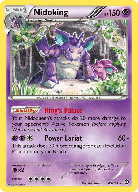 Nidoking - XY - Steam Siege Pokémon trading card