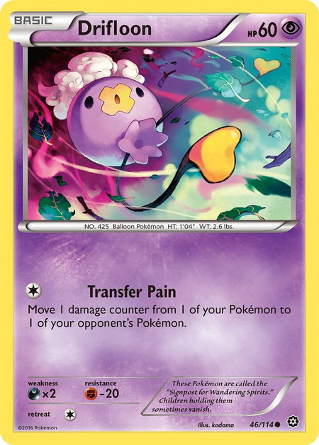 Drifloon - XY - Steam Siege Pokémon trading card