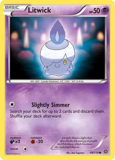 Litwick - XY - Steam Siege Pokémon trading card