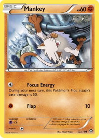 Mankey - XY - Steam Siege (STS) #52/114 - Common Pokémon Trading Card