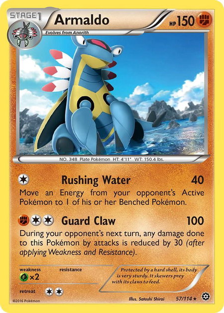 Armaldo - XY - Steam Siege Pokémon trading card