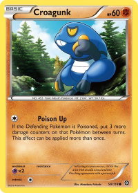 Croagunk - XY - Steam Siege (STS) #58/114 - Common Pokémon Trading Card
