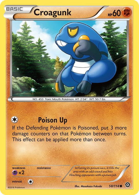 Croagunk - XY - Steam Siege Pokémon trading card