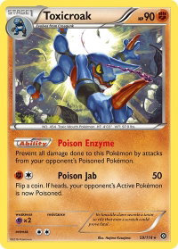 Toxicroak - XY - Steam Siege (STS) #59/114 - Rare Pokémon Trading Card