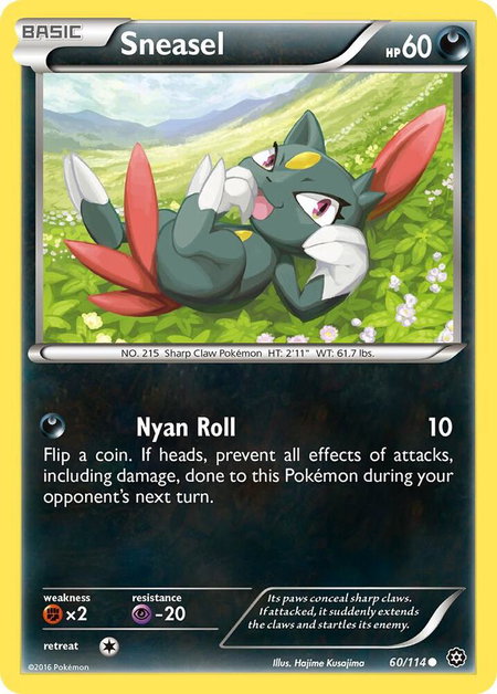 Sneasel - XY - Steam Siege Pokémon trading card