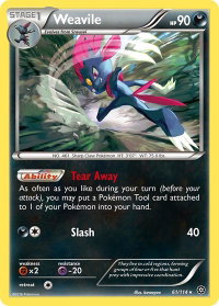 Weavile - XY - Steam Siege (STS) #61/114 - Rare Pokémon Trading Card