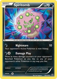 Spiritomb - XY - Steam Siege (STS) #62/114 - Rare Pokémon Trading Card