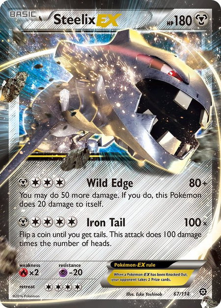 Steelix EX - XY - Steam Siege Pokémon trading card