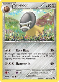 Shieldon - XY - Steam Siege (STS) #69/114 - Uncommon Pokémon Trading Card