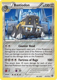 Bastiodon - XY - Steam Siege (STS) #70/114 - Rare Pokémon Trading Card