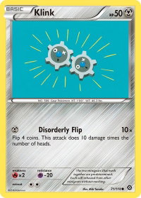 Klink - XY - Steam Siege (STS) #71/114 - Common Pokémon Trading Card