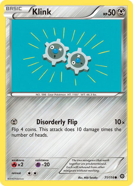 Klink - XY - Steam Siege Pokémon trading card