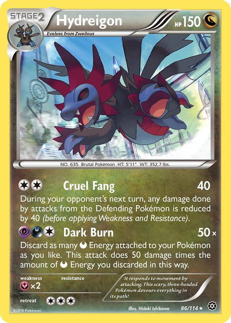 Hydreigon - XY - Steam Siege Pokémon trading card
