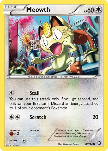 Meowth - XY - Steam Siege Pokémon trading card