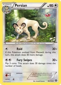 Persian - XY - Steam Siege (STS) #89/114 - Uncommon Pokémon Trading Card