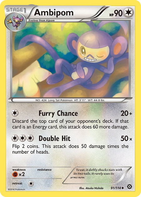 Ambipom - XY - Steam Siege Pokémon trading card