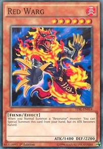 Red Warg - The Dark Illusion YuGiOh trading card