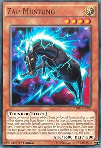 Zap Mustung - The Dark Illusion YuGiOh trading card