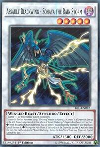 Assault Blackwing - Sohaya the Rain Storm - The Dark Illusion YuGiOh trading card