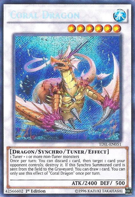 Coral Dragon - The Dark Illusion YuGiOh trading card