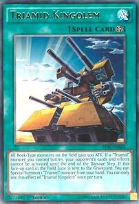 Triamid Kingolem - The Dark Illusion YuGiOh trading card