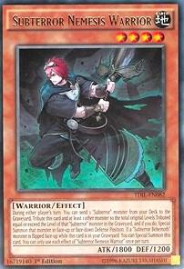 Subterror Nemesis Warrior - The Dark Illusion YuGiOh trading card