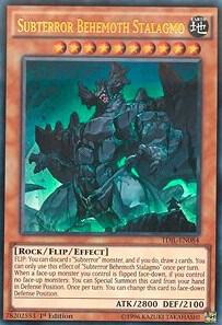 Subterror Behemoth Stalagmo - The Dark Illusion YuGiOh trading card