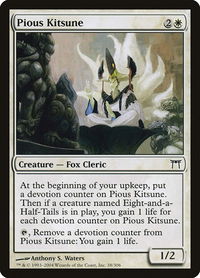 Pious Kitsune - Champions of Kamigawa (CHK) #38 - Common Magic: The Gathering Trading Card