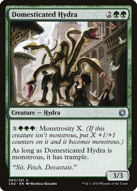 Domesticated Hydra - Conspiracy: Take the Crown Magic: The Gathering trading card
